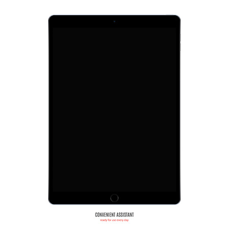tablet black color with blank screen isolated on white background. stock vector illustration eps10のイラスト素材