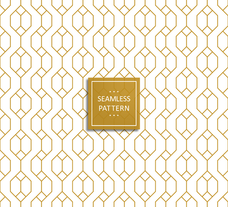 Seamless pattern of gold color on white background. Stock vector illustrationのイラスト素材