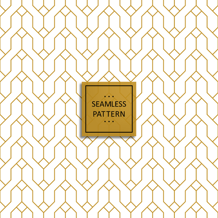 seamless pattern of gold color on white background. stock vector illustrationのイラスト素材