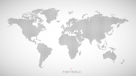 world map of black dots on grey background.のイラスト素材