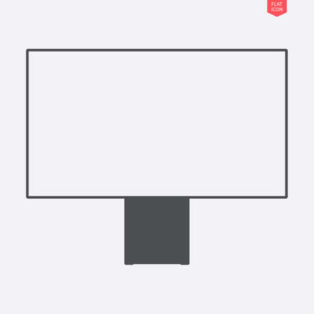 computer display icon in glyph design style isolated on gray background. monitor symbol. stock vector illustrationのイラスト素材