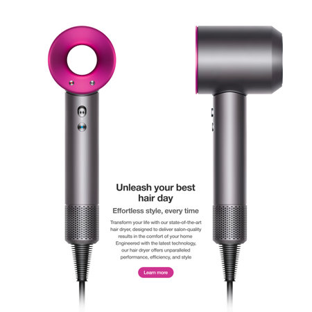 new hair dryer, front and side view, isolated on white background. mockup of a realistic hairdryer for a professional beauty salon. vector illustrationのイラスト素材