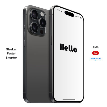 new frameless smartphone gray color with blank screen, front and backside view isolated on white background. mockup of realistic and detailed mobile phone with shadow. vector 3d isometric illustrationのイラスト素材