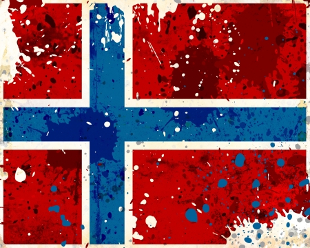 Grunge Norway flag with stains - flag seriesの写真素材