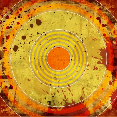 grunge background with colorful circlesの写真素材