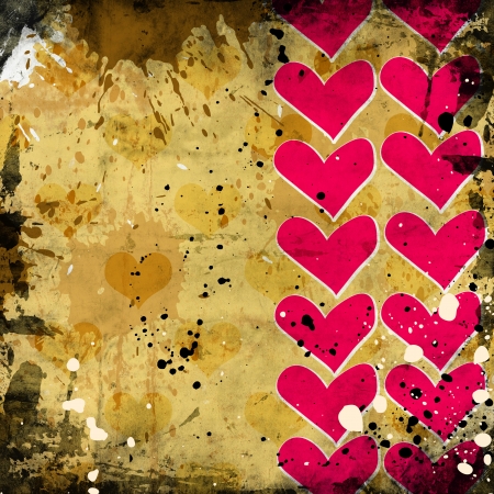 red heart on grunge backgroundの写真素材