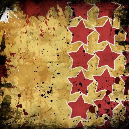 red stars on grunge backgroundの写真素材
