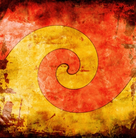 scratched background with colorful twirlの写真素材