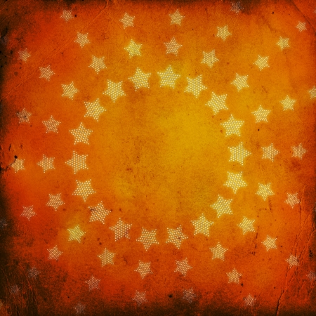 circle of stars on grunge backgroundの写真素材