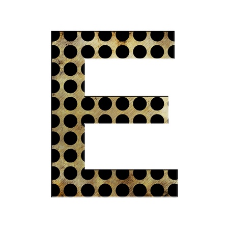letter E in grunge styleの写真素材