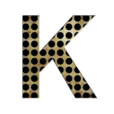 letter K in grunge styleの写真素材