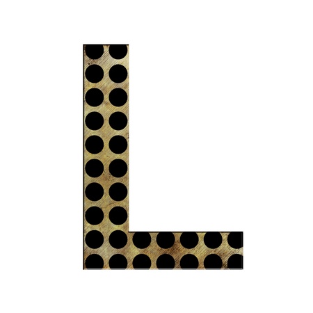 letter L in grunge styleの写真素材