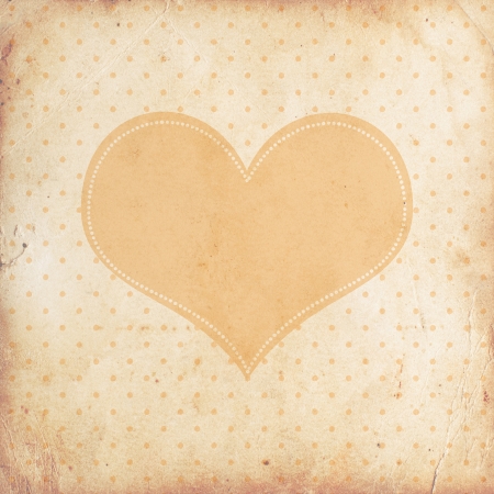 vintage background with heartの写真素材
