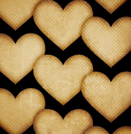 abstract grunge background with heartsの写真素材