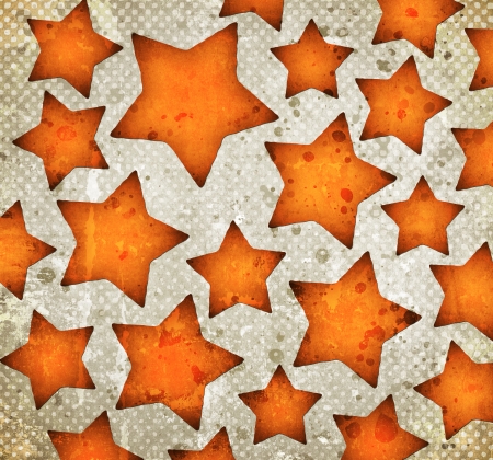 Abstract stars on grunge backgroundの写真素材