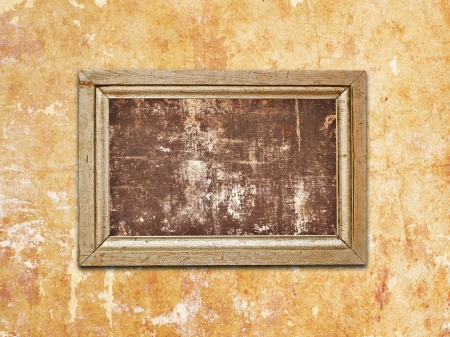 Blank photo frames on the grunge backgroundの写真素材