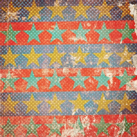 colorful grunge background with starsの写真素材