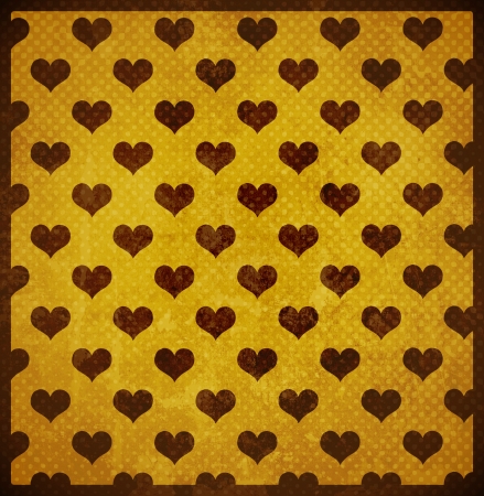grunge retro background with heartsの写真素材