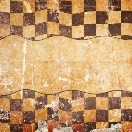 Grungy chessboard background with stainsの写真素材