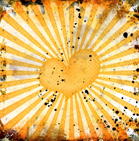 heart on grunge backgroundの写真素材