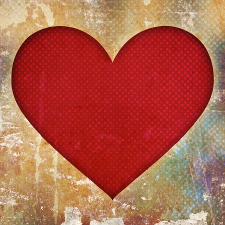 red heart on grunge backgroundの写真素材