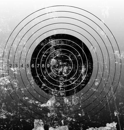 Target on blue backgroundの写真素材