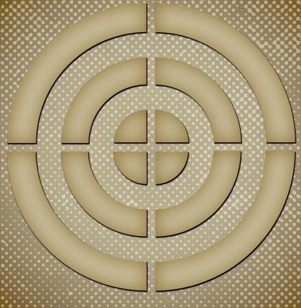 target on dotted grunge backgroundの写真素材