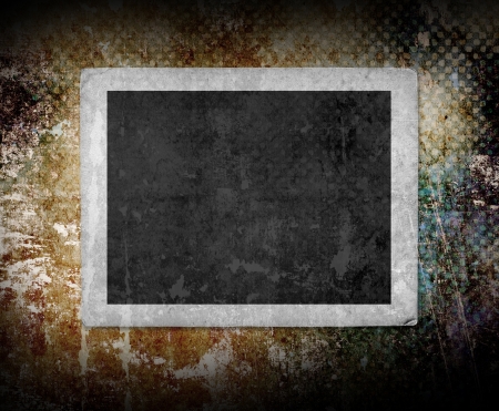 vintage frame on grunge retro Backgroundの写真素材