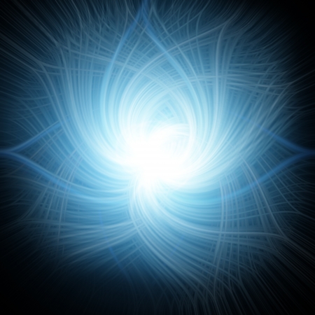 Abstract blue spiral over dark backgroundの写真素材