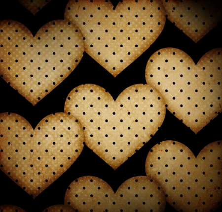 abstract grunge background with heartsの写真素材