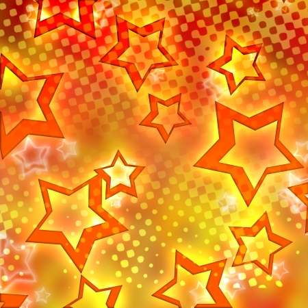 illustration of grunge wall with drawn glowing starsの写真素材