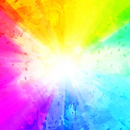 Spectral color on abstract grunge backgroundの写真素材