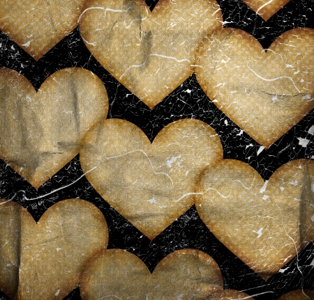 abstract grunge background with heartsの写真素材
