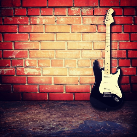 electric guitar in the roomの写真素材