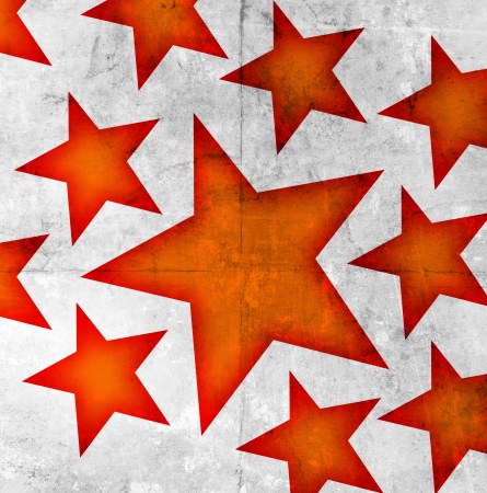 Orange star on grunge backgroundの写真素材