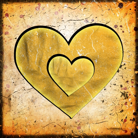 abstract heart on grunge backgroundの写真素材