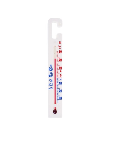 Plastic thermometer isolated on the white background