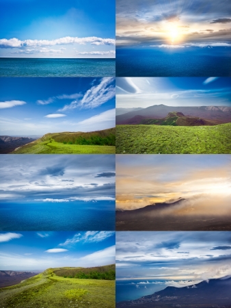 collage of landscapesの写真素材