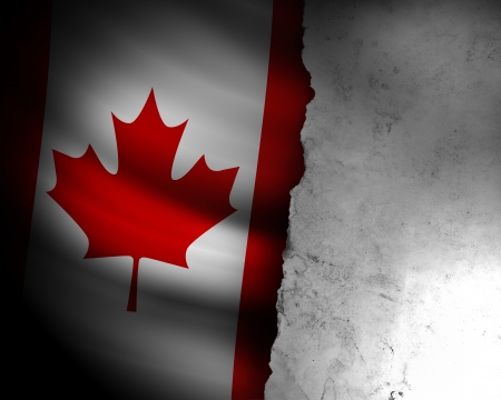 Grunge Canada flagの写真素材