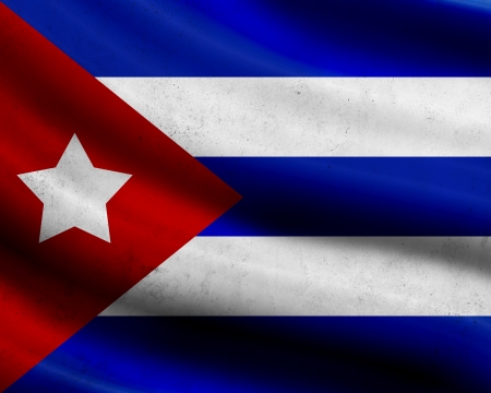 Grunge Cuba flagの写真素材