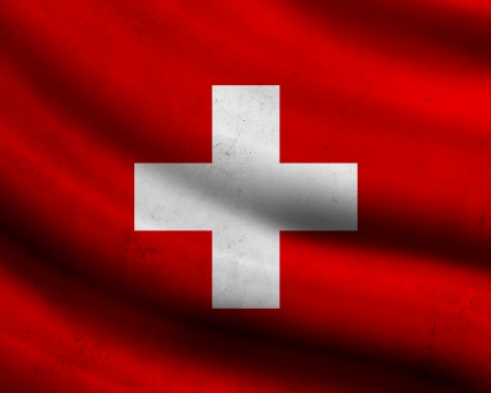 Grunge Switzerland flagの写真素材
