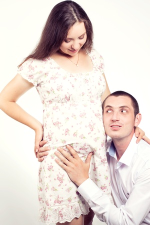 young pregnant coupleの写真素材