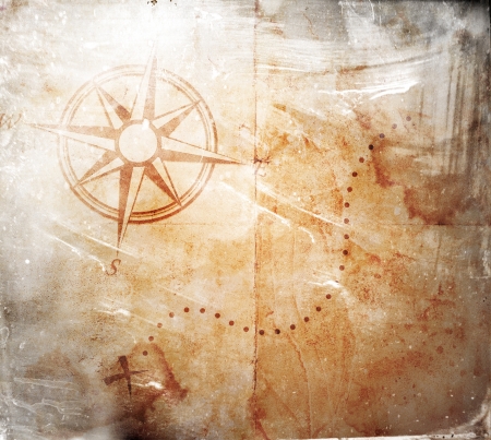 Old treasure mapの写真素材