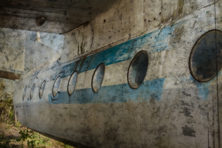 old aircratf in vintage styleの写真素材