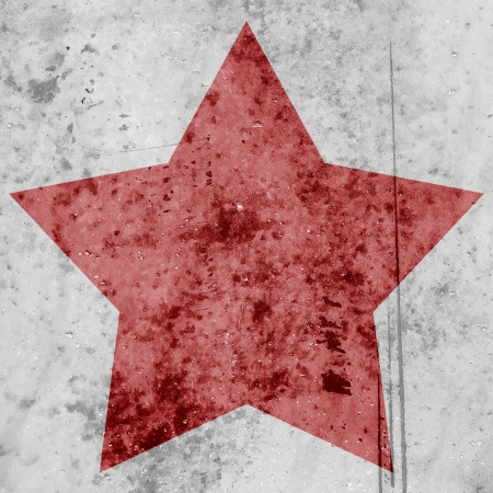 Red star on an grunge backgroundの写真素材