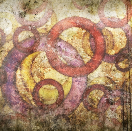 abstract background with circles on grunge backgroundの写真素材