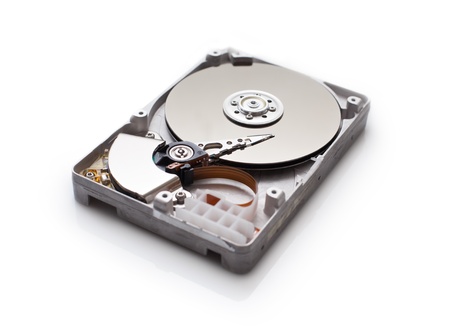 Hard disk drive HDD isolated on white backgroundの写真素材