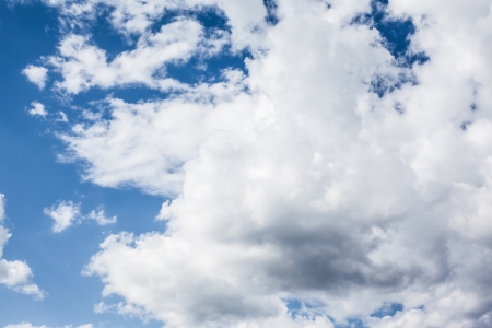 blue sky background with white clouds の写真素材
