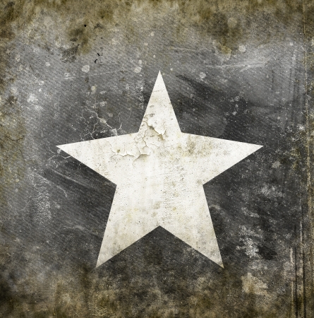 white star on grunge backgroundの写真素材