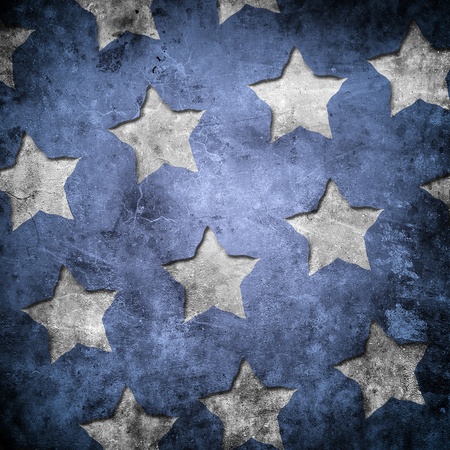 abstract background with stars on blueの写真素材